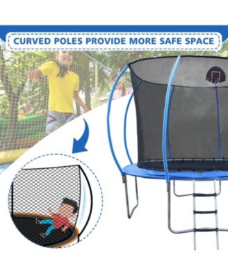 Streamdale 12' Pumpkin Trampoline with Slide and Enclosure