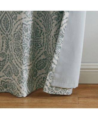Giovanni Medallion Linen Blend Window Curtain Panel