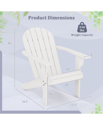 Acacia Wood Lounge Patio Adirondack Chair with Inclined Seat