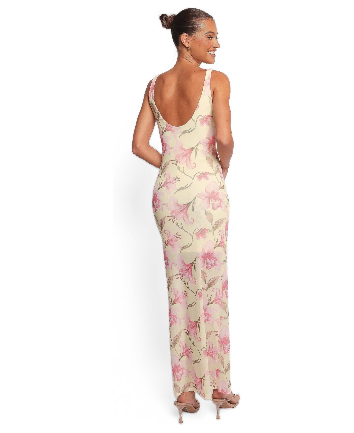 Женское платье Petal and Pup Brissa Maxi, цвет: Жёлтый с принтом — фото 3