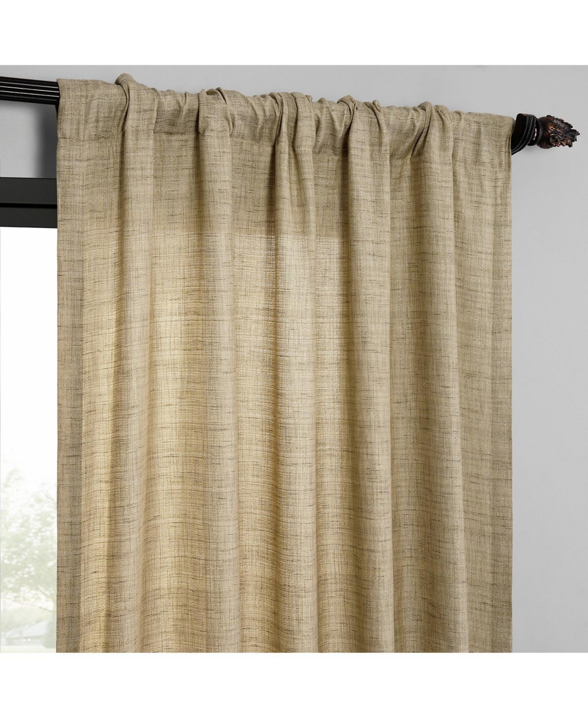 Half Price Drapes Ivory Raw Weave Linen Curtains (2 Panels) Rod Pocket Window Curtains And Drapes, 50w X 84l
