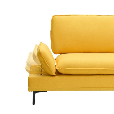 Streamdale Premium Soft Yellow Sofa for Small Spaces
