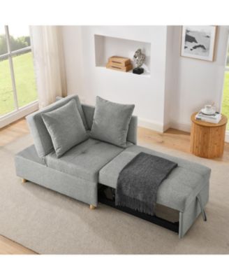 Streamdale Convertible Sofa Bed Recliner with Adjustable Backrest and Pullout Sofa Bed