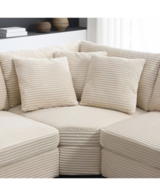 106" L-Shaped Sectional Sofa with USB