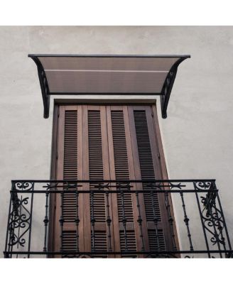 40 x 40 Inch Outdoor Polycarbonate Front Door Window Awning Canopy