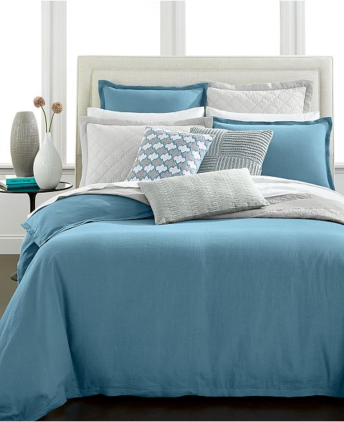 Hotel Collection Closeout Linen Turquoise Duvet Covers Created