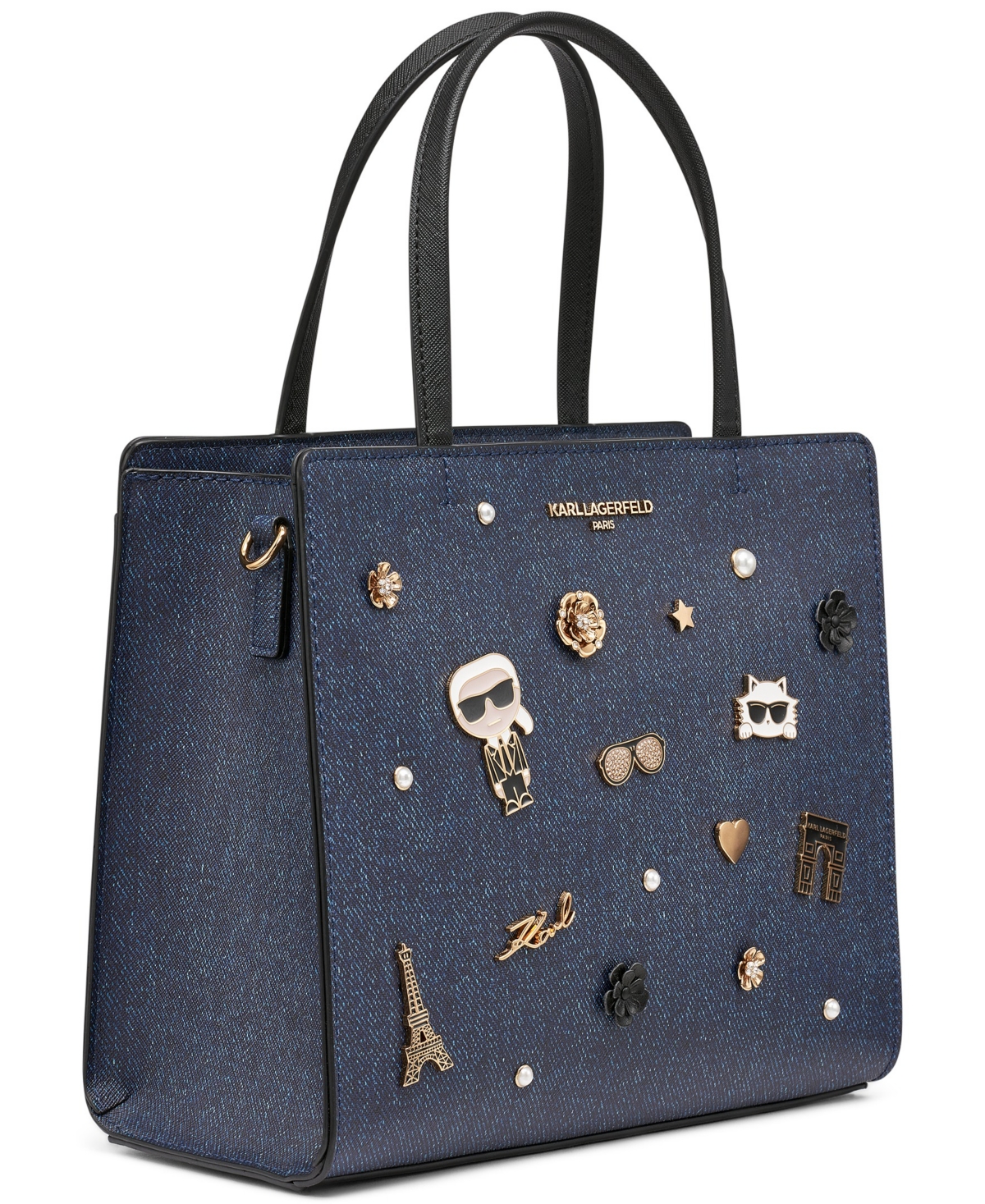 Shop Karl Lagerfeld Maybelle Satchel With Pins