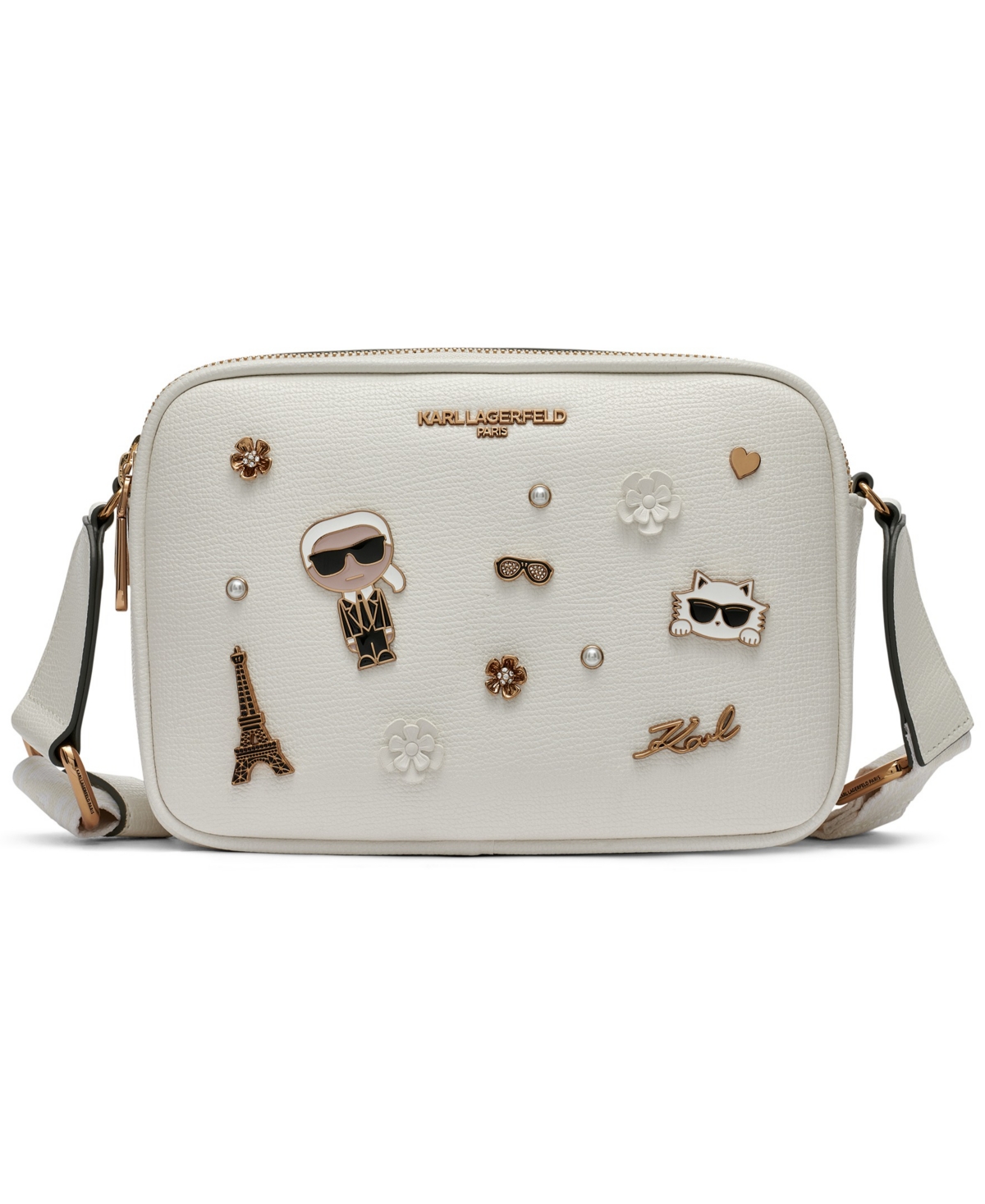 Karl Lagerfeld Maybelle Double Zip Top Crossbody Bag
