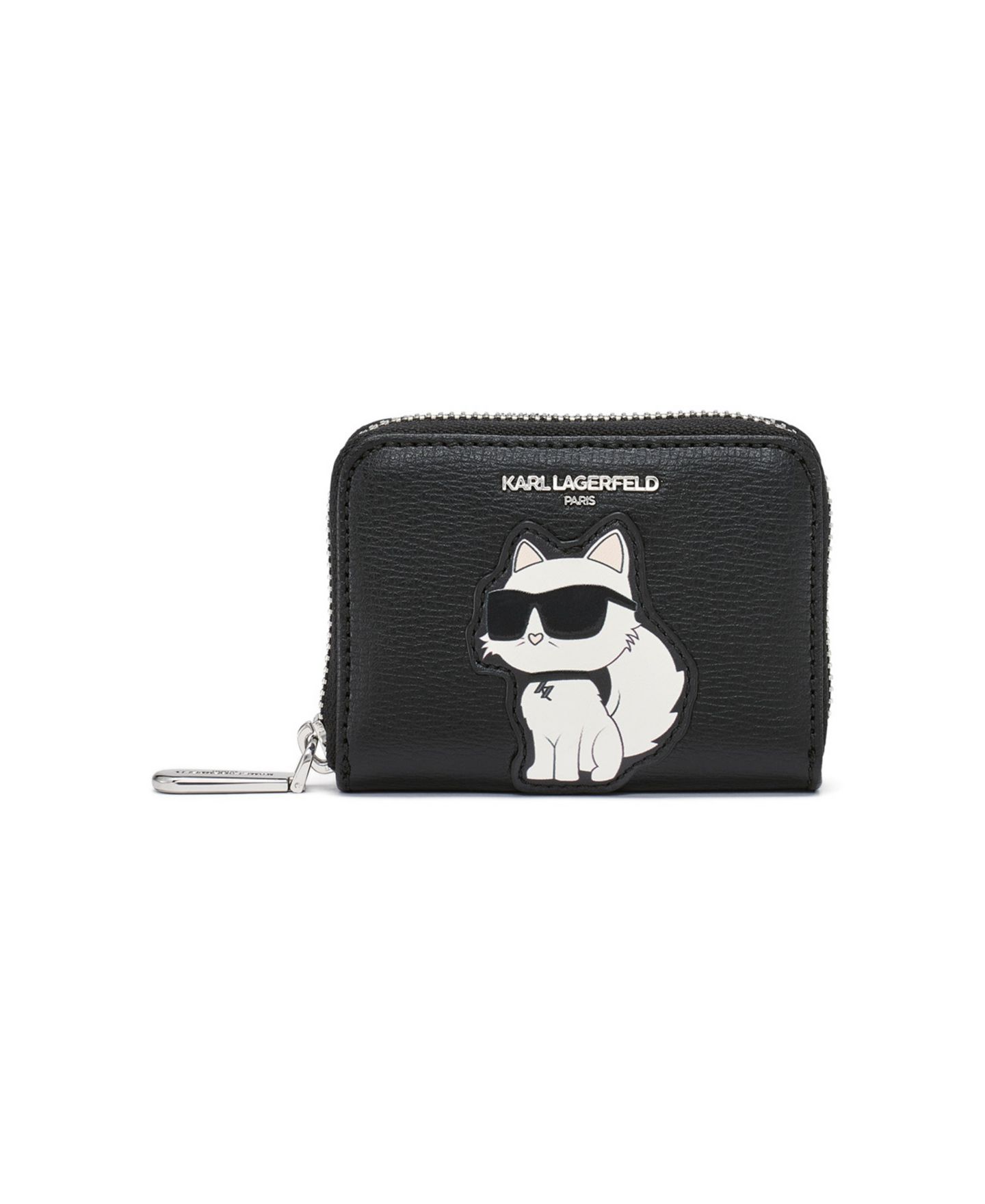 Женский кошелёк KARL LAGERFELD PARIS Zip Around Wallet, цвет: Белый / Чёрный — фото 1