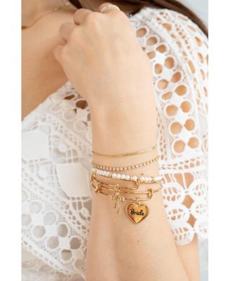 Bow Duo Charm Bangle Bracelet