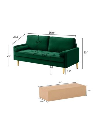 Streamdale Velvet Sofa 65 inch