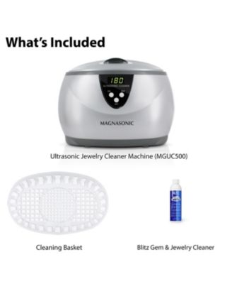 Professional Digital Timer Ultrasonic Jewelry Cleaner with w/ Cleaner Concentrate for Eyeglasses Rings Coins