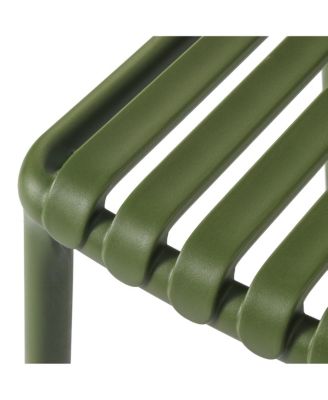 3-Piece Outdoor Metal Dining Table Set And Stackable Resin Patio Chairs