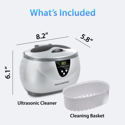 Professional Ultrasonic Jewelry Cleaner Machine, 20oz Tank for Rings, Necklaces, Glasses, Watches, & Dentures