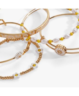 Daisy Bangle Bracelet Set of 5