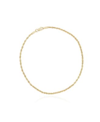 Rope Chain Bracelet 1.9 millimeters 9 inches