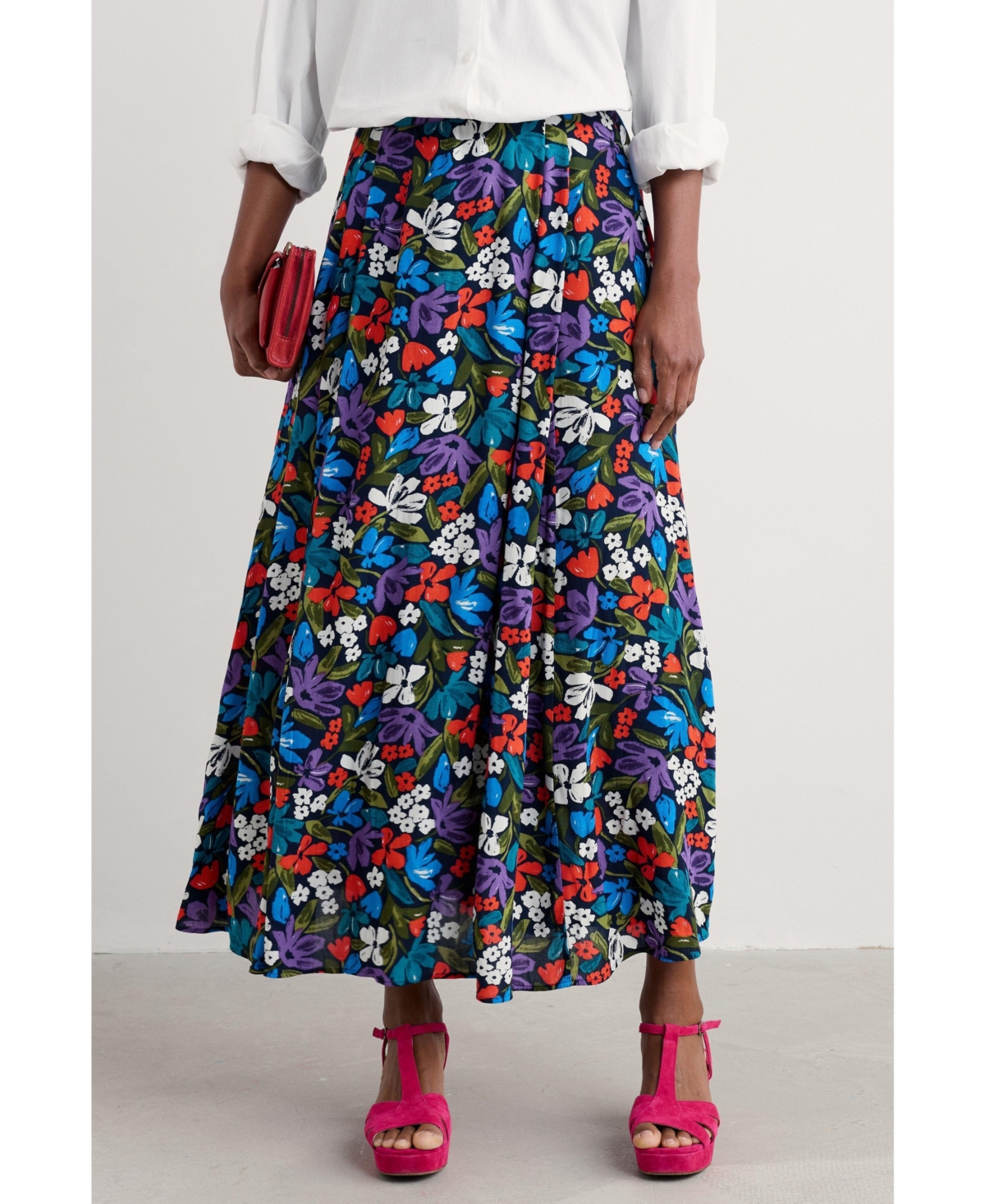 Women's Lethlean Skirt - Crayon floral maritime
