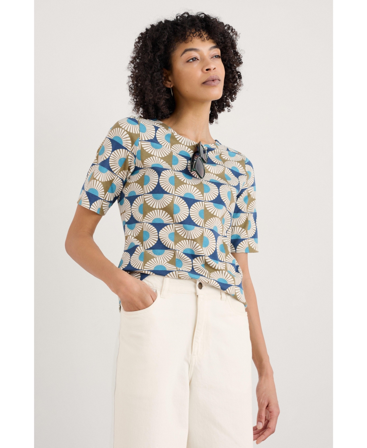 Women's Poisson T-Shirt - Sun geo poseidon