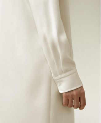 Women's Classic Longline Silk Shirt