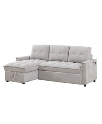 Streamdale Reclining Pull-Out Sofa Bed w/ USB & Storage