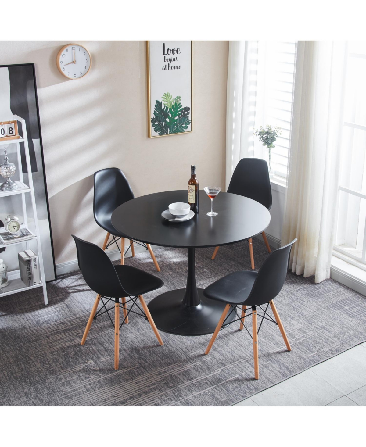 Streamdale Mid-Century Dining Set (5-Piece)