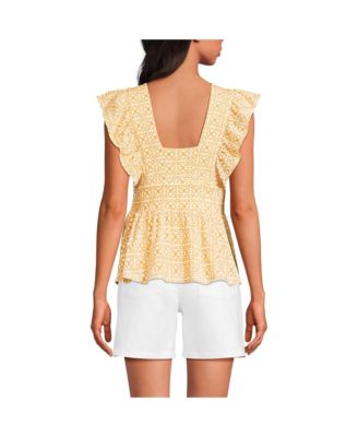 Women's Lightweight Jersey Ruffle Peplum Top
