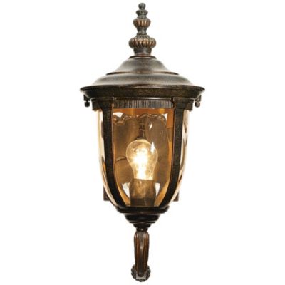 16 1/2" Set of 2 Champagne Glass for Post Exterior Bellagio Rustic Vintage Outdoor Wall Light Fixtures