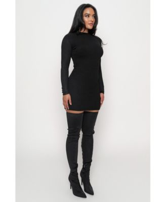 Women's Scarf Draped Mini Dress