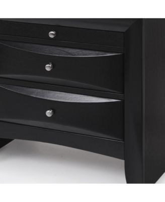Three Drawer Solid Wood Nightstand – Functional and Elegant Bedroom Storage Solution