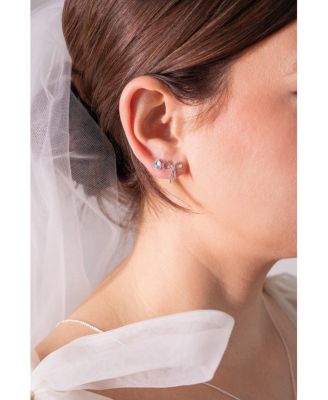 Bridal Bow Duo Earring Set