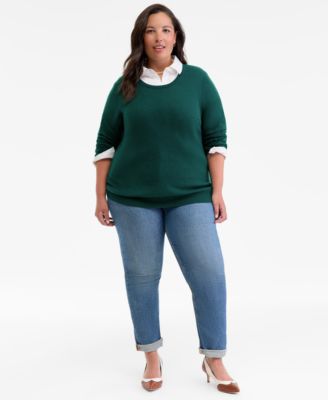 Charter Club - Plus Size 100% Cashmere Crewneck Sweater