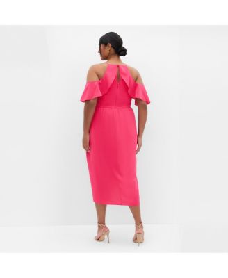 Women's Love Siren Ruffle Shoulder Dress
