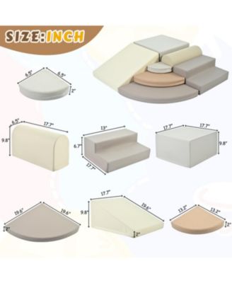 Streamdale Pizza-Shaped Soft Foam Climbing Blocks for Toddlers