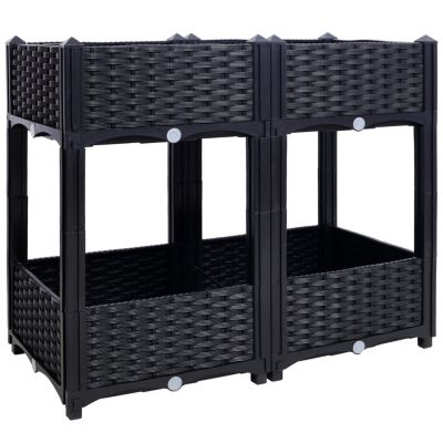 Streamdale Elevated Planter Bed with Drainage, 31.5"x15.7"x27.7