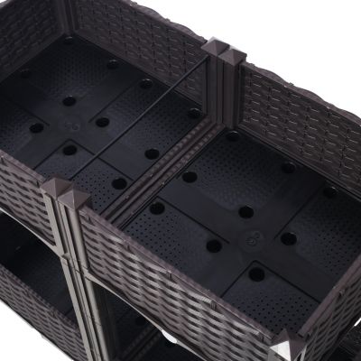 Planter Raised Beds - Elevated Planter Garden Box with Drainage Plug Raised Garden Beds for Vegetable/Flower ,31.5"x15.7"x27.7