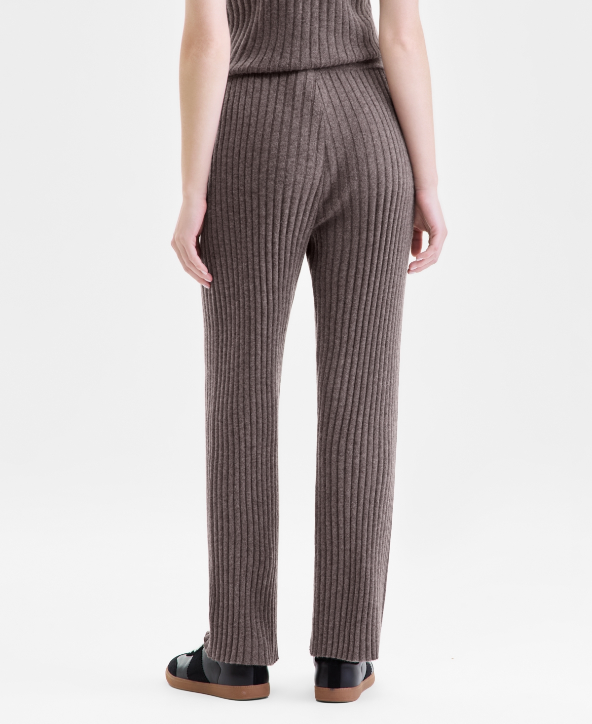 Charter Club Womens 100 Cashmere Ribbed Pull On Pants Pxs Xxl Macys Exclusive In Brown