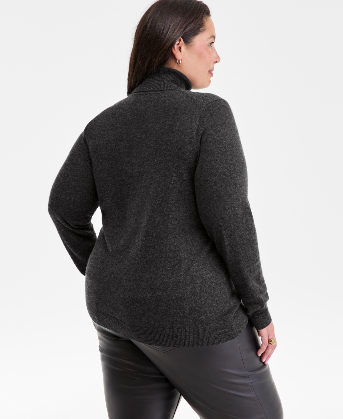 Charter Club Plus 100% Cashmere Turtleneck Sweater, Macy's Exclusive
