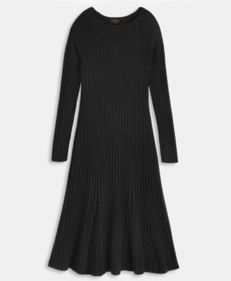 Petite Cashmere Rib-Neck Boat-Neck Sweater Dress, Macy's Exclusive