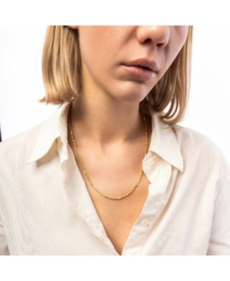 Twisted Beads Sterling Silver Chain Necklace