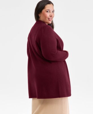 Plus Size 100% Cashmere Duster Cardigan, Macy's Exclusive 
