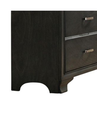 Oceana Gray Wood 7-Drawer Dresser with Mirror
