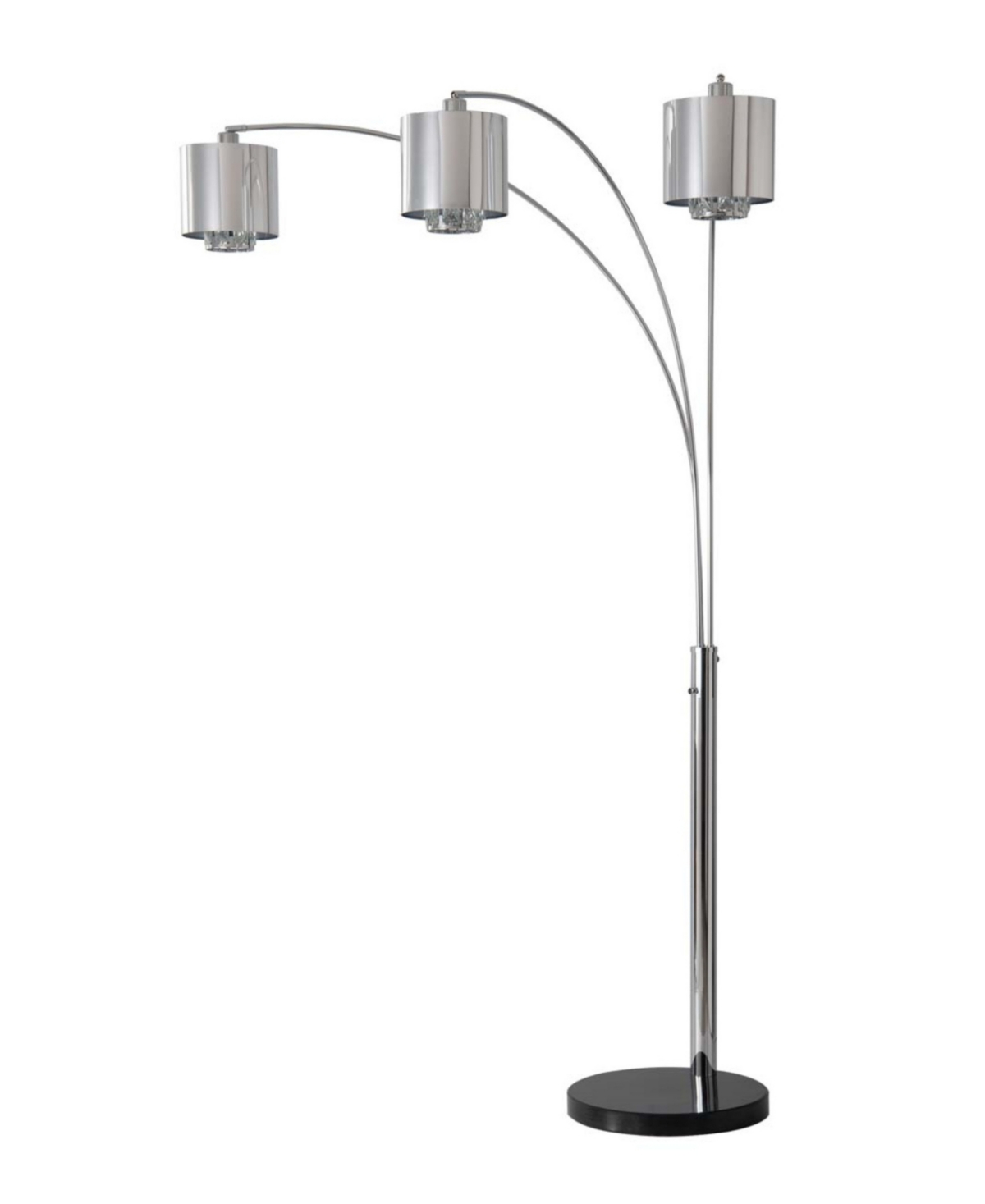 Nova Of California 90" Metal Marilyn 3 Light Arc Floor Lamp In Metallic