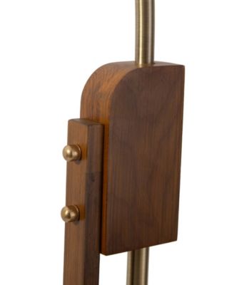 60" Wood Melmar Lucite Arc Floor Lamp