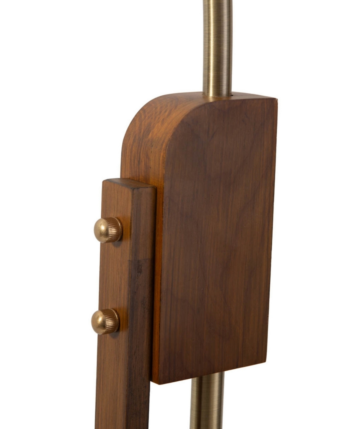 Nova Of California 60" Wood Melmar Lucite Arc Floor Lamp In Multi