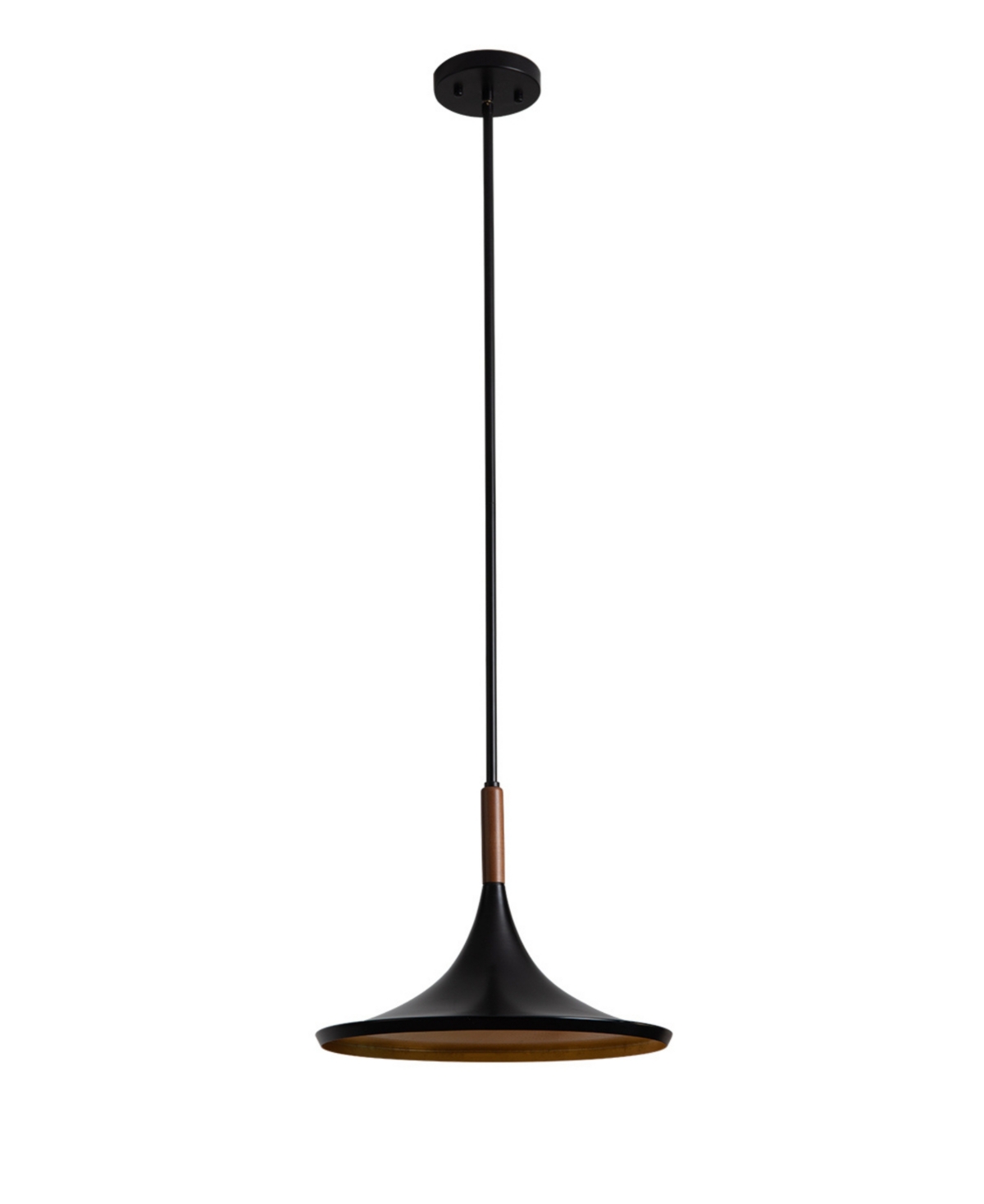 Nova Of California 10" Metal Lodi Large Pendant Lamp In Black