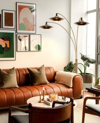 84" Metal Rancho Mirage 3 Light Arc Floor Lamp