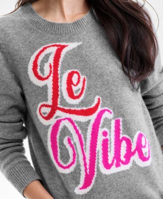 Women's 100% Cashmere Le Vibe Chunky Crewneck Sweater, Macy's Exclusive