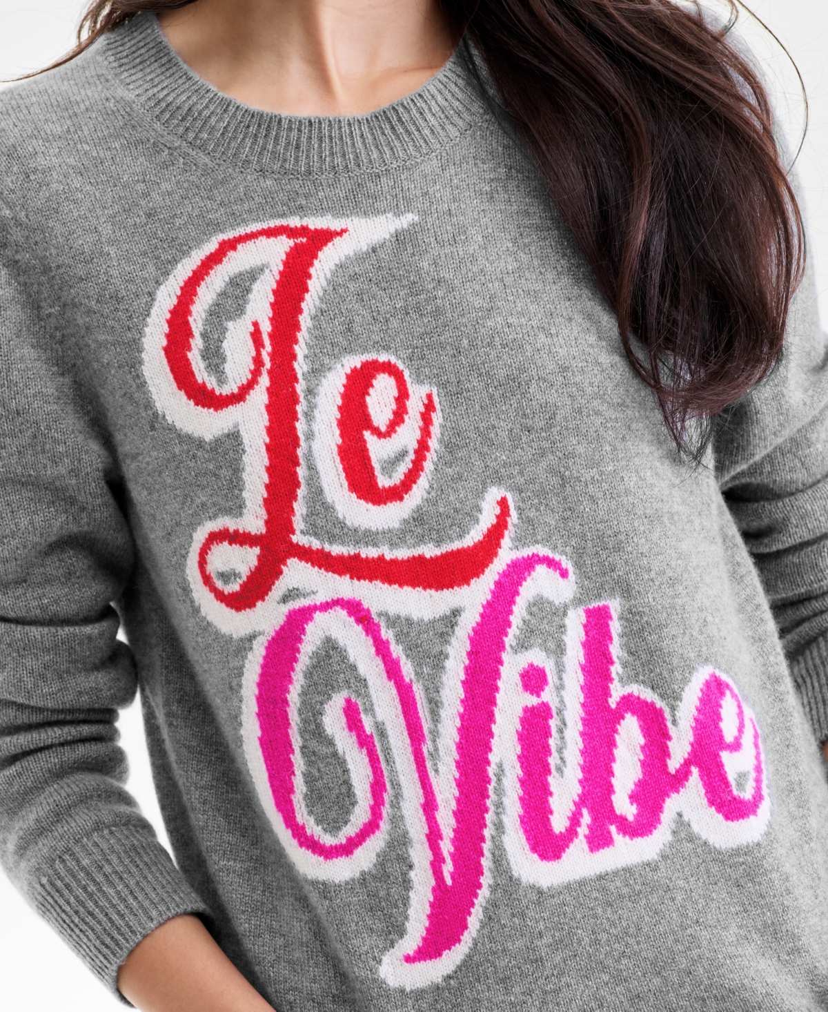 Charter Club Women's 100% Cashmere Le Vibe Chunky Crewneck Sweater, Macy's Exclusive In Gray