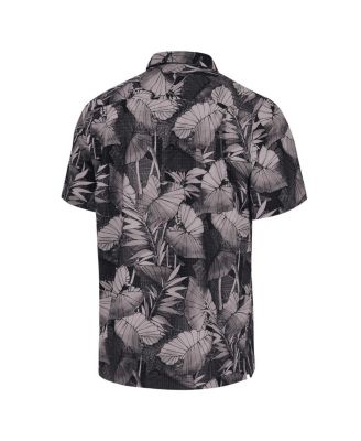 Men's Black Ohio State Buckeyes Coast Nuevo Fronds Button-Up Shirt