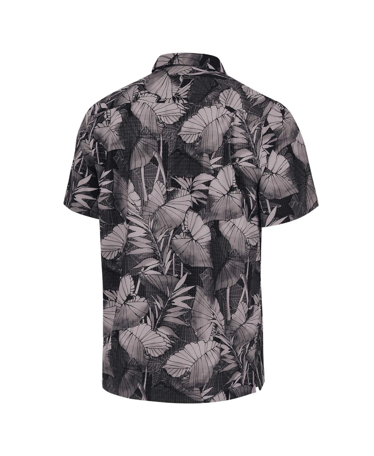 Tommy Bahama Black Ohio State Buckeyes Coast Nuevo Fronds Button-up Shirt In Black